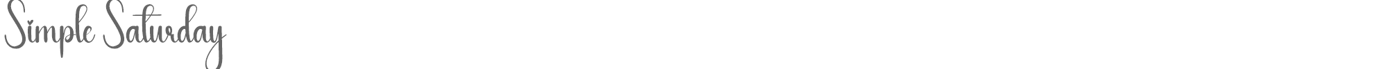 Simple Saturday Simple Saturday.otf font preview